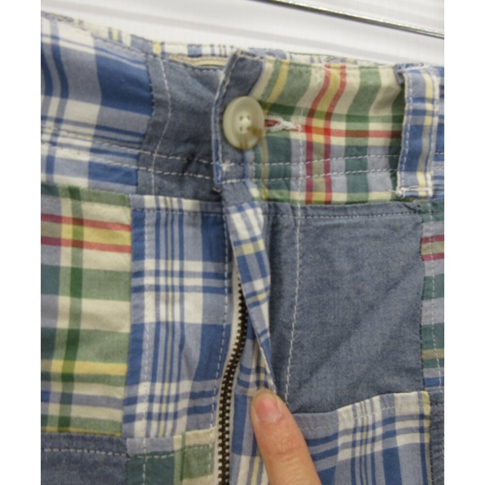 LL Bean Shorts Medium XL Patchwork Madras Plaid C… - image 2